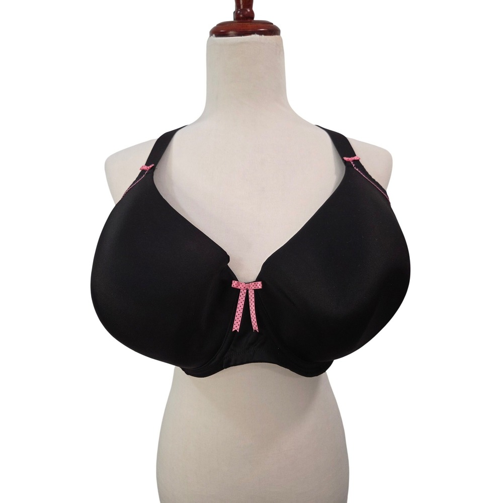 Elomi Womens Bijou Underwire Black Bra Size 40K J-Hook T-Shirt Plunge Smooth